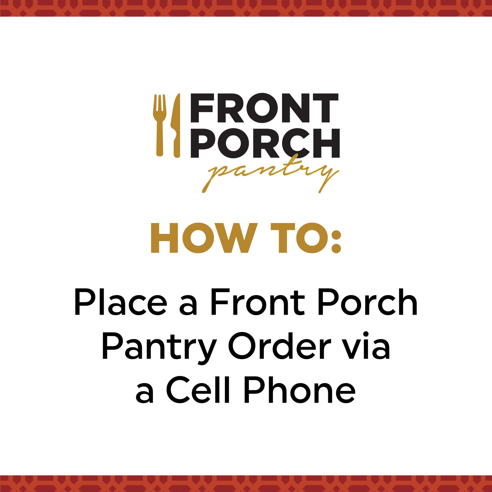 How to Place an Order via a Cell Phone