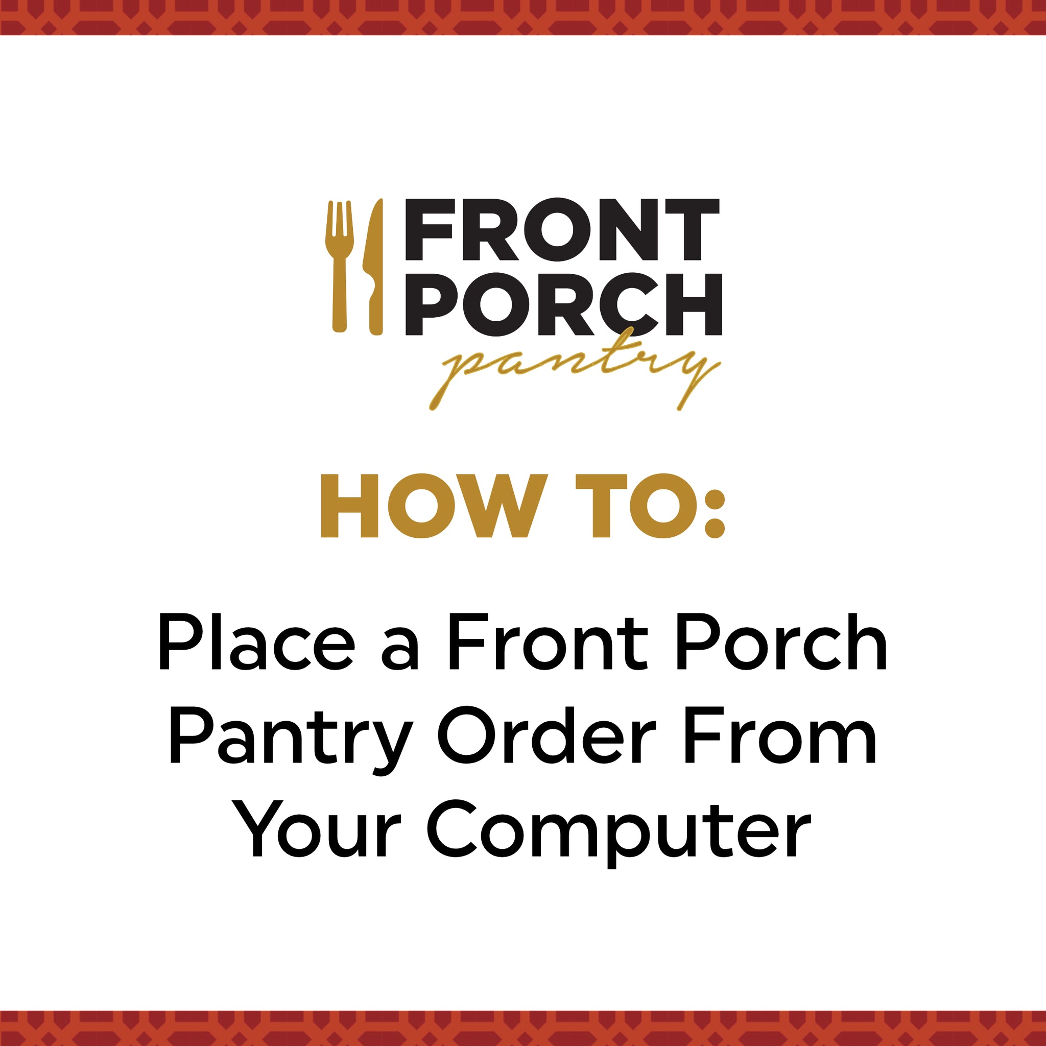 How to Place an Order From Your Computer