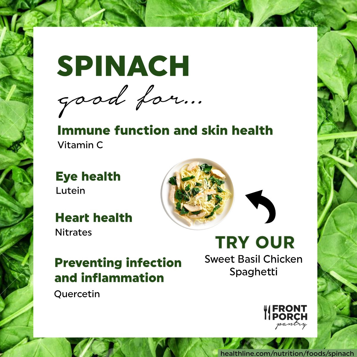 Why Spinach Is an Outstanding Ingredient in Front Porch Pantry’s Kitchen?