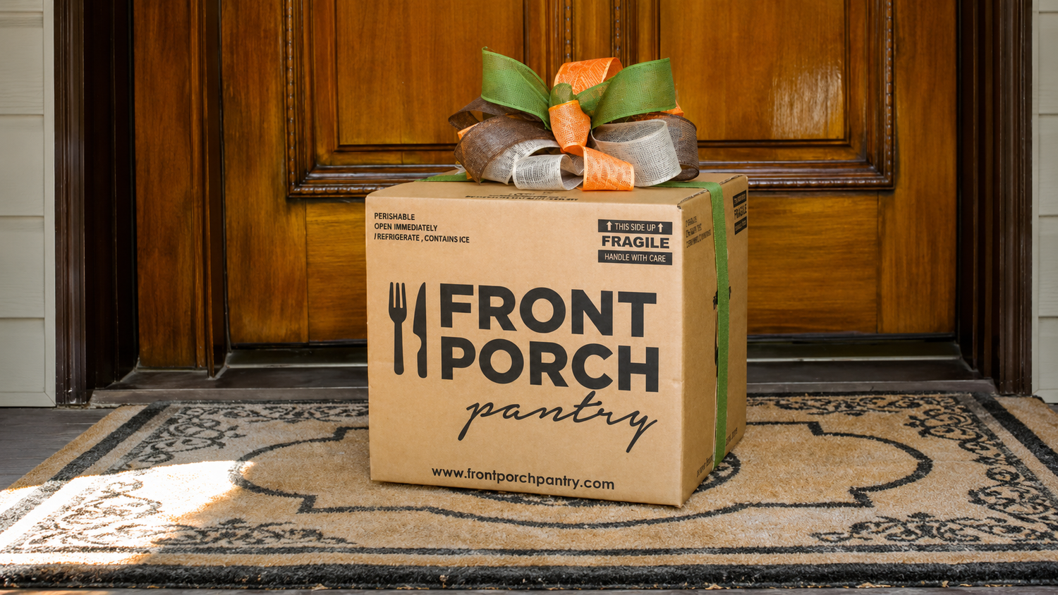 A Front Porch Pantry delivery box delivered.