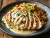 Queso Chicken, Cilantro Rice, Caramelized Peppers & Onions - NEW