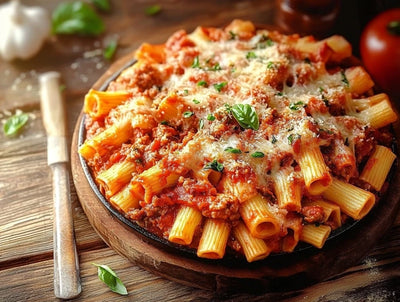 Baked Ziti Beef Bolognese