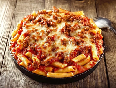 Baked Ziti Beef Bolognese