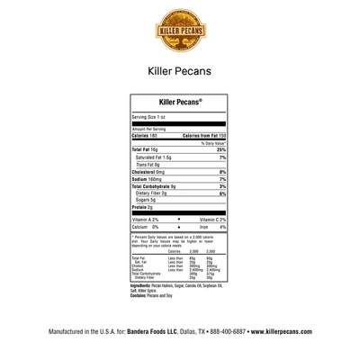 Original Spice Killer Pecans, Spicy, Sweet, Addictive! 8 oz