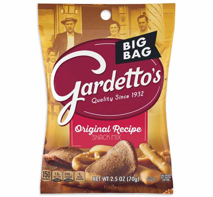 GARDETTOS ORIGINAL RECIPE SNACK MIX PEG BAG