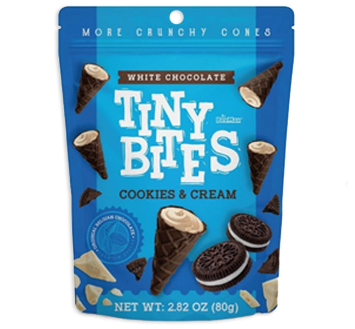 TINY BITES WAFFLE CONES PEG BAG - COOKIES & CREAM