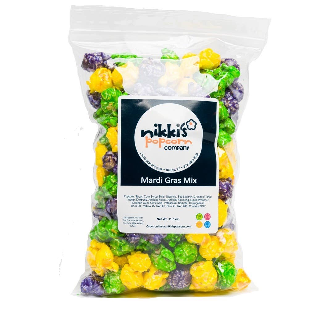 4 Cup Peg Bag - Mardi Gras Mix Popcorn
