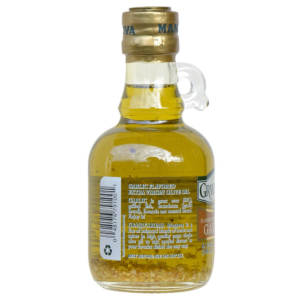 Mantova Grand’Aroma Garlic Extra Virgin Olive Oil, 8.5 oz.