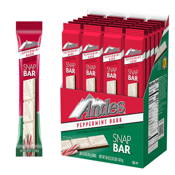 Andes Peppermint Bark Snap Bars 1.5 OZ