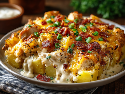 Apple Smoked Bacon & Chicken Bake