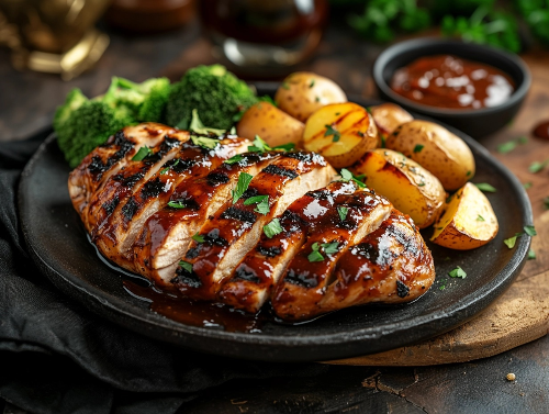 BBQ Chicken, Golden Potatoes, Broccoli - NEW