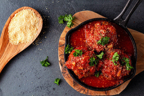 Baked Parmesan Meatballs and Pasta - NEW