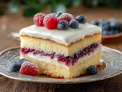 Berry Proud Vanilla Cream Cake - Sweet Saturday