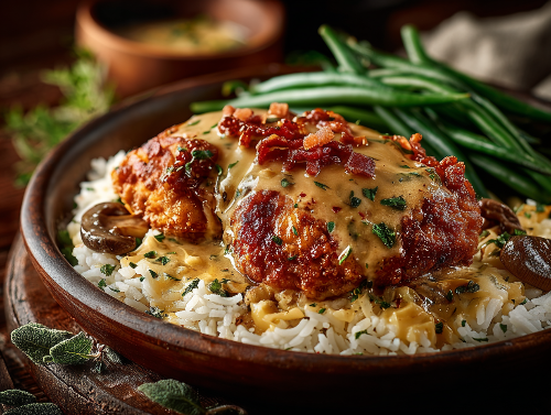 Butter Sage Chicken, Rice, Green Beans - NEW