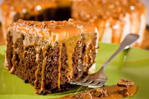 Chocolate Turtle Poke Cake Sweet Saturday