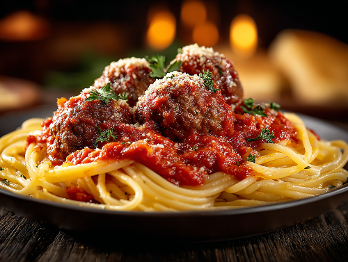 Classic Marinara Meatballs & Spaghetti
