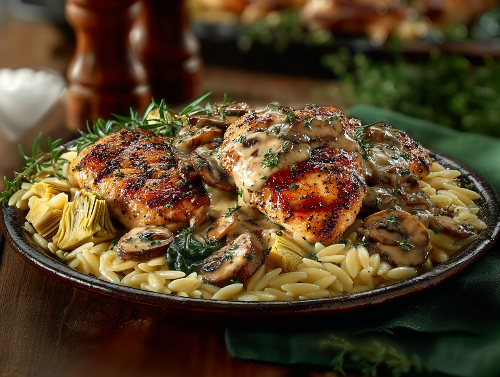 Country French Chicken and Orzo Pasta