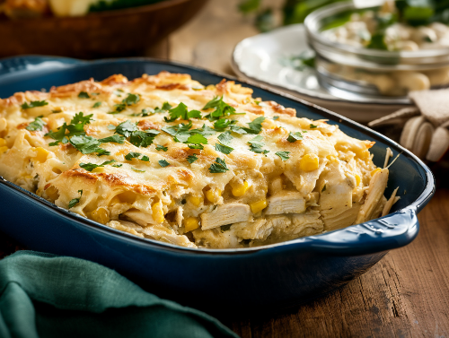 Creamy Chicken Enchilada Bake