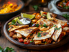 Fajitas Style Chicken, Cheese Quesadillas, Queso, Salsa