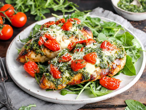 Grilled Chicken Margherita - Lower Carb