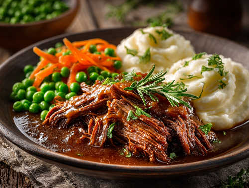 Hearty Pot Roast & Mashed Potatoes