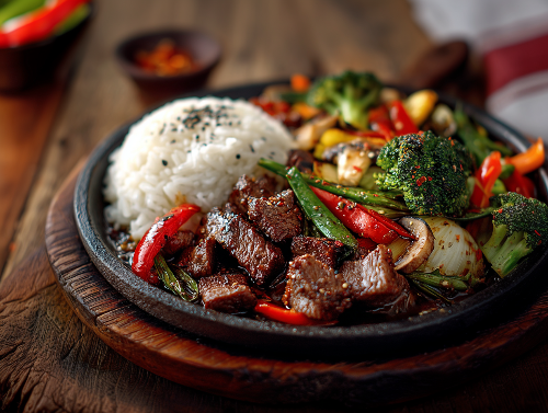 Hibachi Steak, Rice, Veggies - NEW