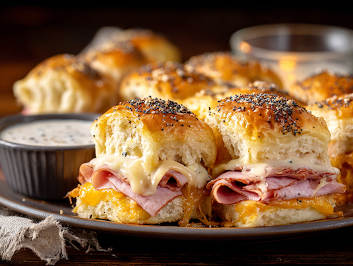 Honey Ham Cheesy Sliders