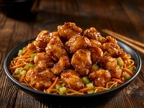 Honey Orange Chicken, Lo Mein Noodle Stir Fry - NEW