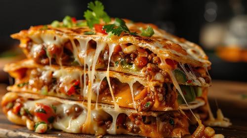 Fiesta Beef & Cheese Quesadillas