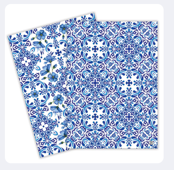 MDW kitchen towel indigo seas