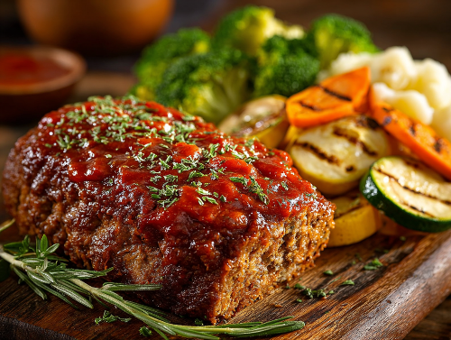 Lower Carb - Meatloaf and Veggies