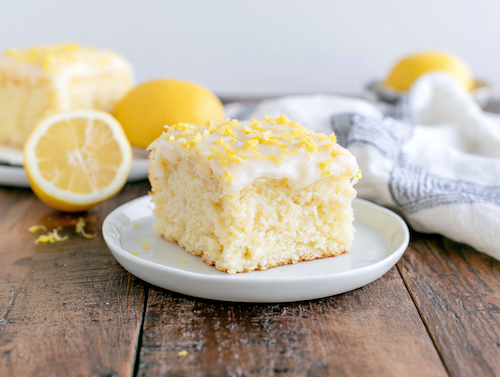 Lemon Zest Cake Slice - Sweet Saturday