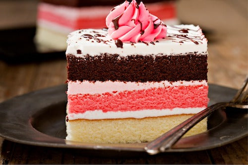 Neapolitan Cake Slice Sweet Saturday