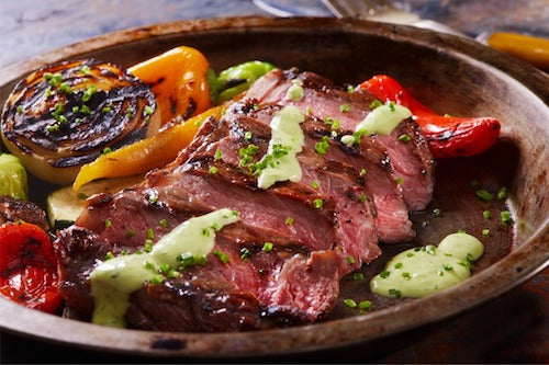 Garlic Aioli NY Steak & Veggies