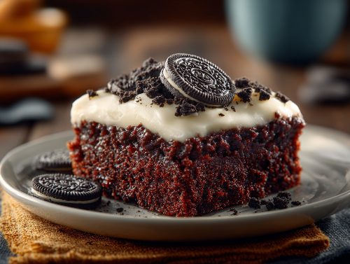Oreo Cookie Cake Slice