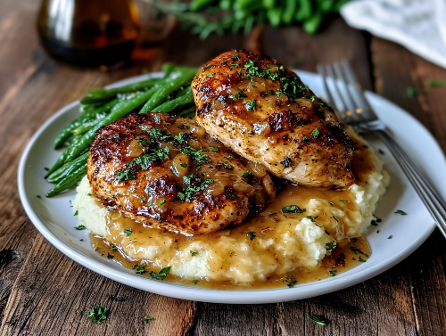 Christopher Chicken, Green Beans, Garlic Mashed Potatoes - NEW