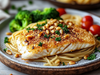Crusted Panko Pine Nut Red Fish, Buttery Spaghetti, Broccoli - NEW