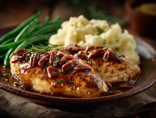 Pecan Bourbon Glazed Chicken - NEW