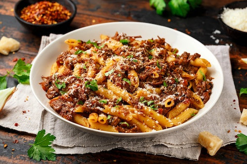 Chuck Rosta Rigatoni Rigatoni Beef in a Genovese Sauce - Front Porch Pantry