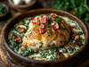 Smothered Bacon Chicken, Pasta, Creamed Spinach - NEW