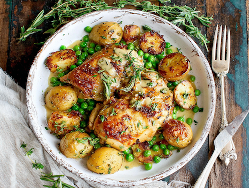 Spring Skillet Chicken Primavera