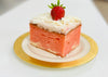 Strawberry Surprise Cake Slice