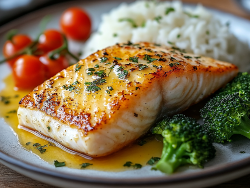 Texas Gulf Redfish Fillet With Rice & Broccoli