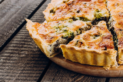 Turkey, Cheese, Veggie Quiche