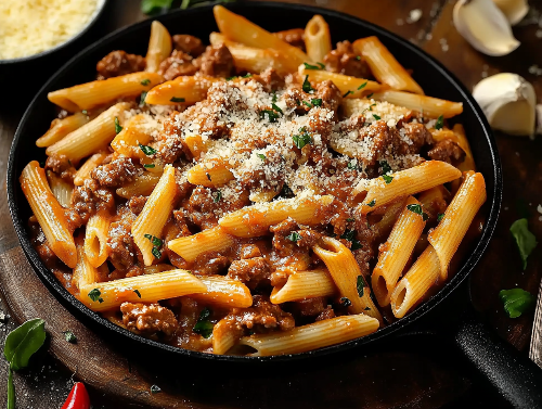 Beefy Pasta Bake (Pastas al Forno con Carne)