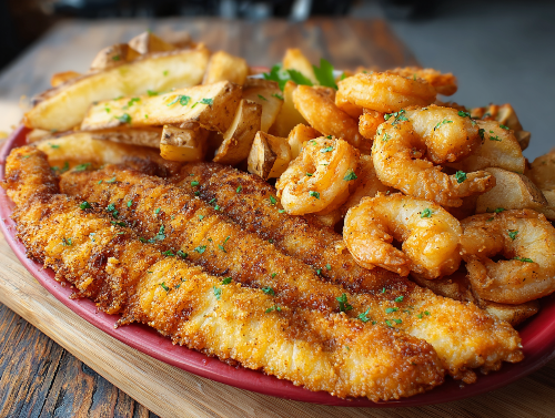 Catfish and Shrimp Basket