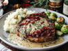 Southern Fried Pork Ribeye, Mashed Potatoes, Maple Brussels, Butter Beurre Blanc- NEW