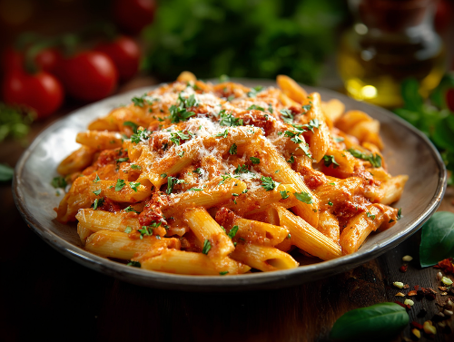 Penne Pasta in a Creamy Vodka Sauce