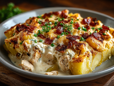 Apple Smoked Bacon & Chicken Bake
