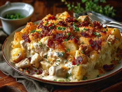 Apple Smoked Bacon & Chicken Bake